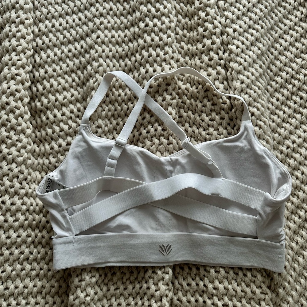 White sports bra